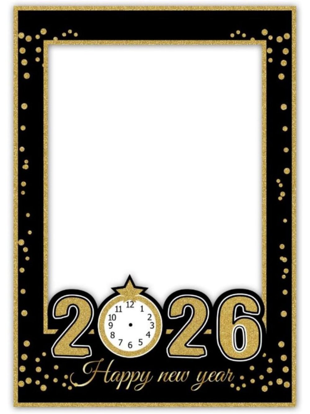 2027 Happy New Year's Eve Party Photo Booth Props Supplies with Photo Frame 2027